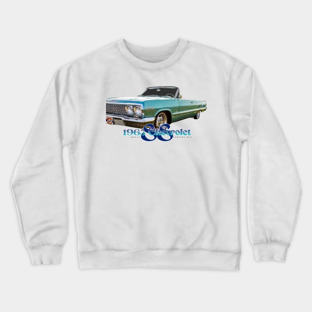 Restored 1963 Chevrolet Impala SS Convertible Crewneck Sweatshirt by Gestalt Imagery